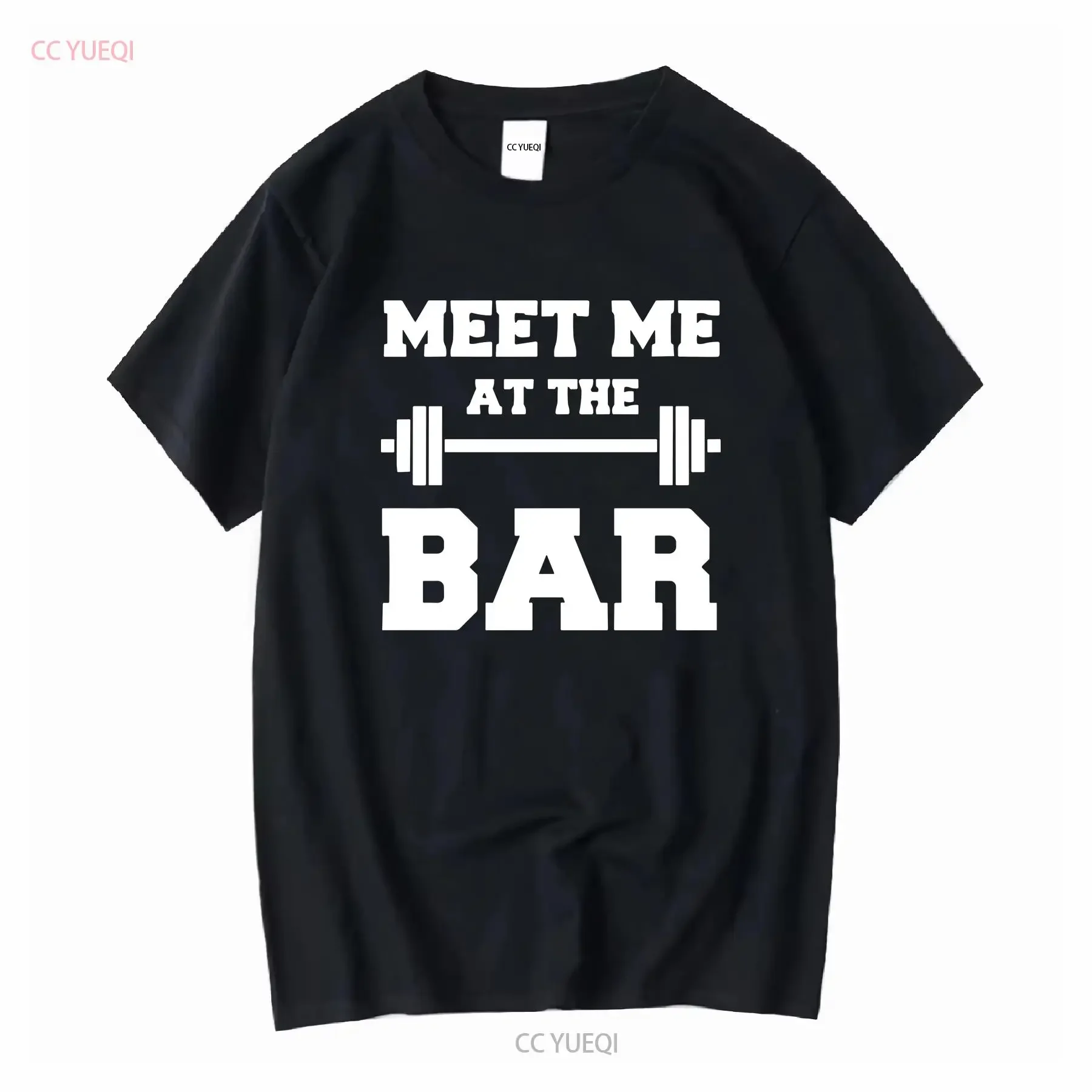 

Meet Me At The Bar Fitness Gym T Shirt vintage Washed Stretched homme Versatile designer clothes Stylish Unisex streetwear