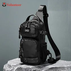 VOLUNTEER Shoulder Bag for Men Multi-pocket Stylish All-match Commuter Casual Oxford Cloth Travel Crossbody Bag Male 1700-02
