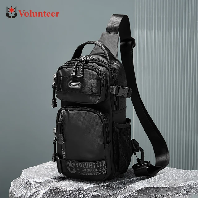 Torba na ramię VOLUNTEER dla mężczyzn, wielokieszeniowa, stylowa, uniwersalna, do pracy, na co dzień, z tkaniny Oxford, podróżna torba crossbody męska 1700-02