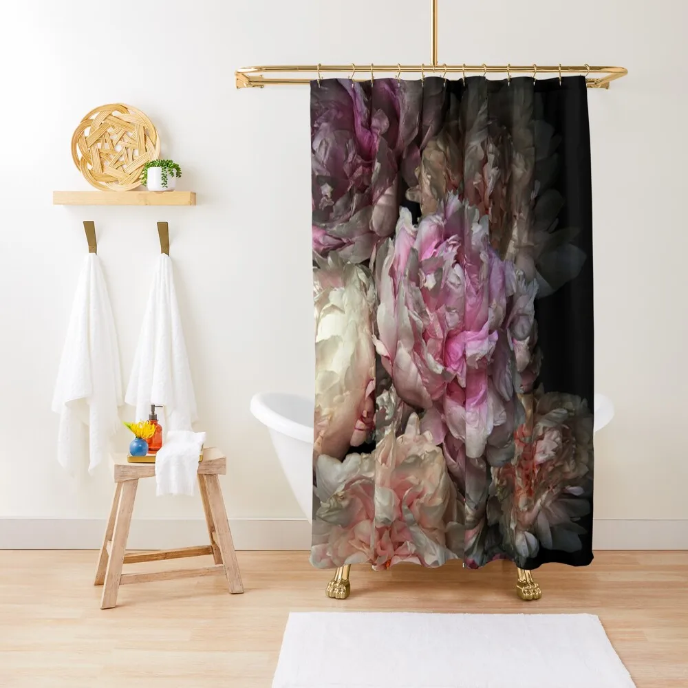 

Pink Peonies Shower Curtain Anime Bathroom Bathroom Accessory Curtain
