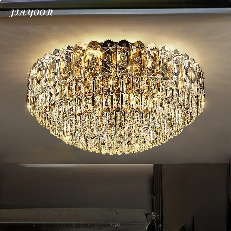 

2025 New Modern Light Luxury Hotel Crystal Light Home Decoration Living Room Ceiling Ceiling Light LED Bedroom Crystal Light