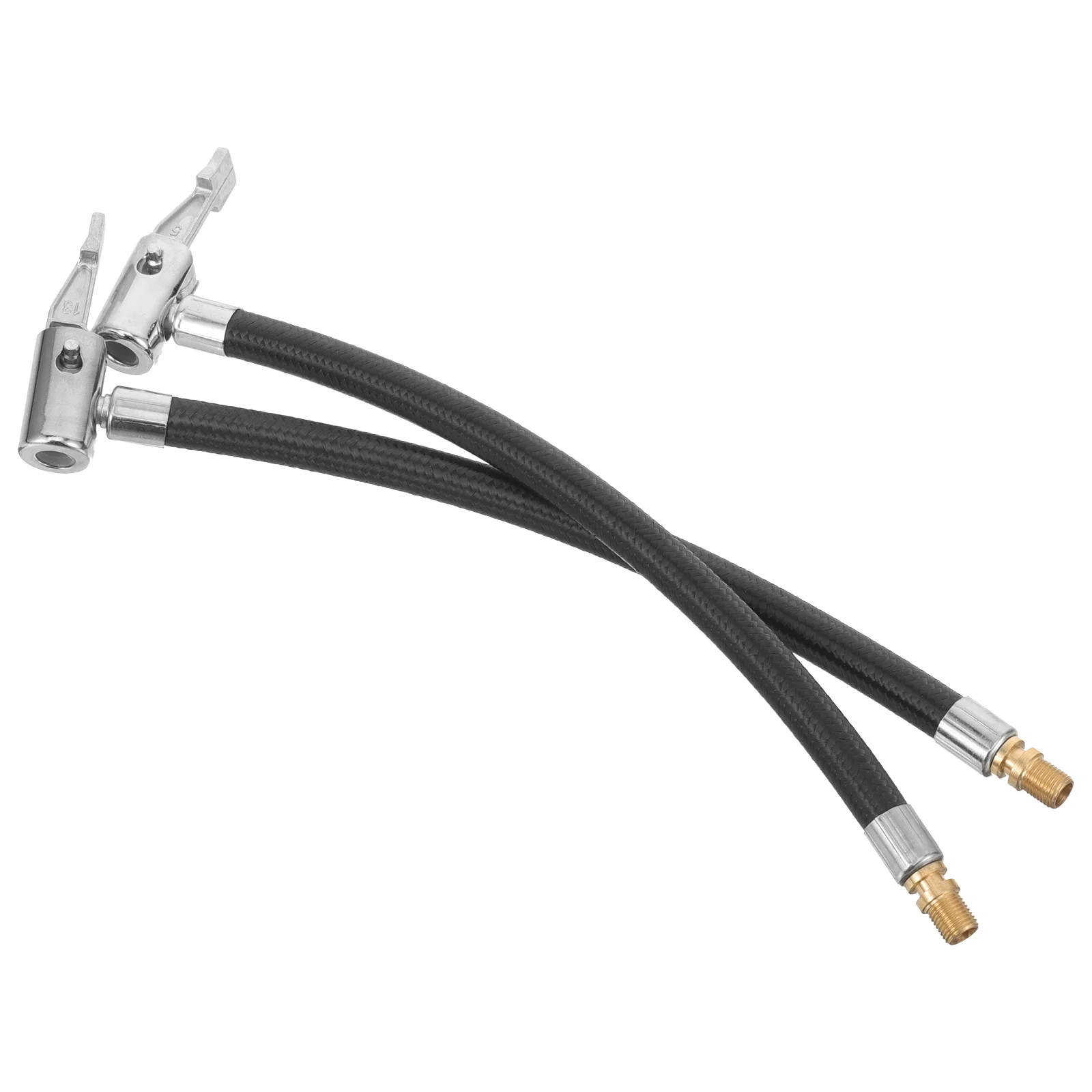 

2Pcs Air Pump Extension Hose Rubber Inflator Tube Replacement Cord Black Quick Tire Inflation Replaceable Core Suitable for Car