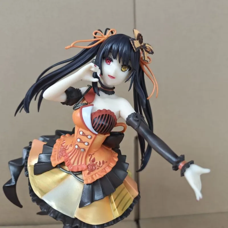 24cm tanggal hidup Tokisaki Kurumi penyanyi gaya PVC tokoh aksi Model Anime koleksi mainan hadiah boneka