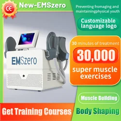 EMSZERO-Machine Amincissante Professionnelle, 2024 W, 14 Tes, HIEMT, RF, EMS, Épaisseur Musculaire, avec 5 Détecteurs, 6500