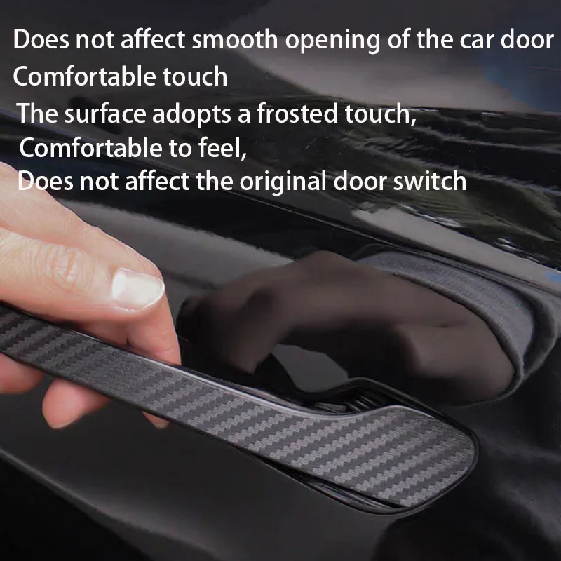 Car Door Handle Wrap Cover Decorative Stickers 4Pcs/Set Anti-scratch For Tesla Model Y/3/3+ Highland 2025 ABS Protector Sticker