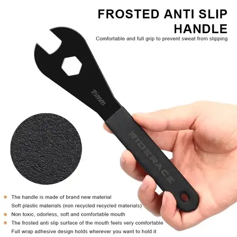 RIDERACE Cykelpedalnyckel 15mm Hållbar För MTB Mountainbike Nav Installera Borttagare Borttagningsnyckel Landsvägscykling Reparationsverktyg 6 best sales pedalverktyg - №5