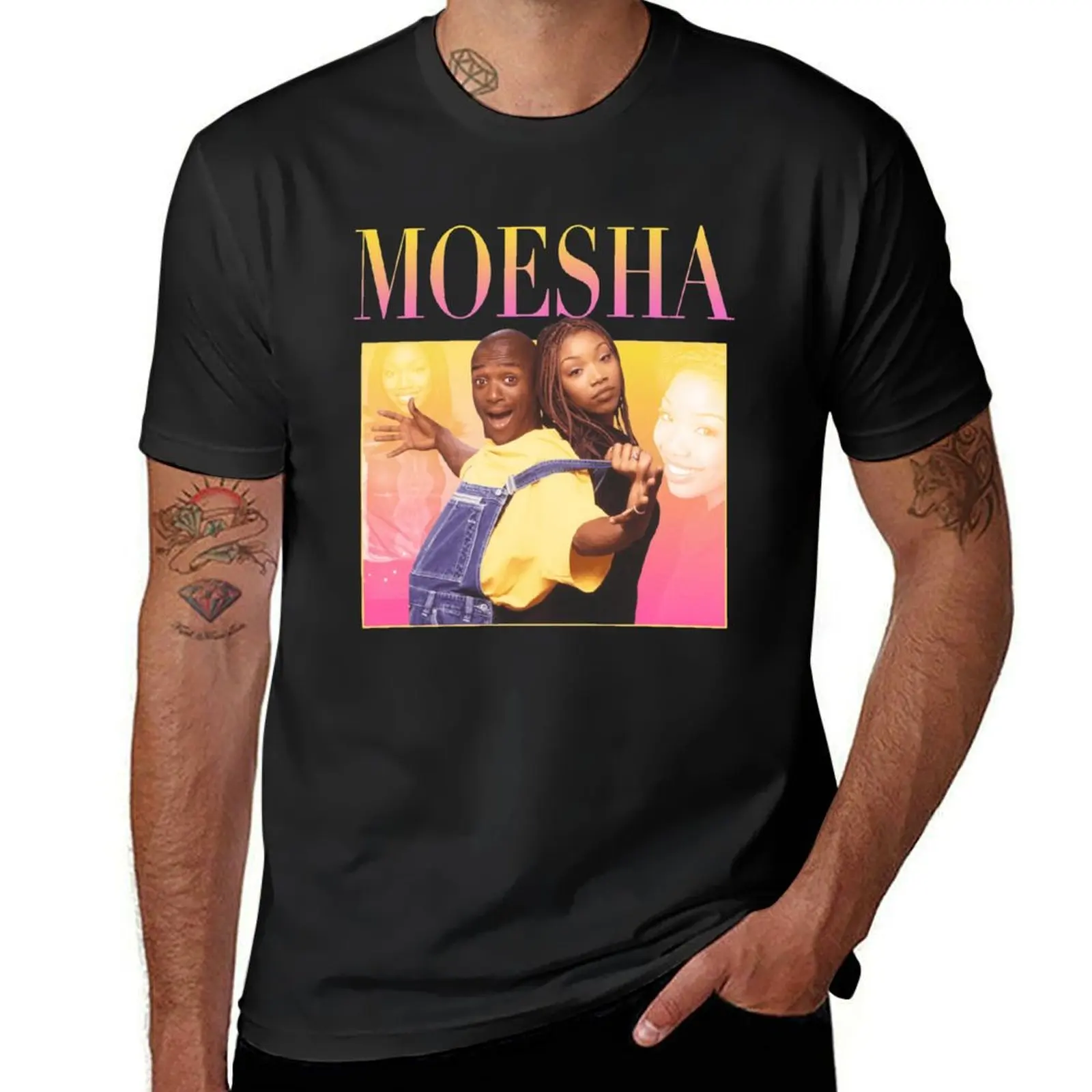 Moesha 90S Tv Vintage Throwback Dmn103T Black Gift Ideas T-Shirt customizeds summer tops men clothings