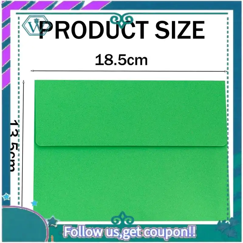 80Pcs Invitation Envelopes For 5.3 X 7.3Inch Cards In Pool, For Invitations, With Peel And Press Seal