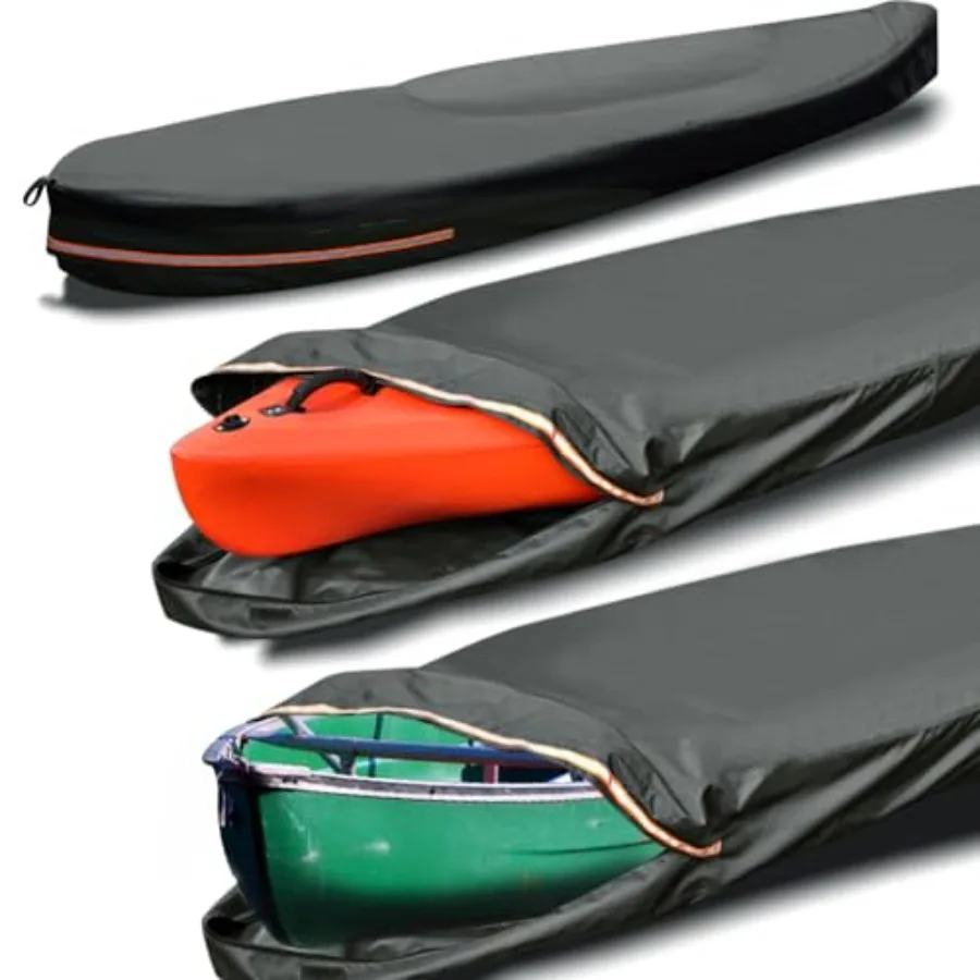 

600D Kayak Covers for Outdoor Storage, Kayak Cover 18-20ft Canoe Covers Paddle Board Cover Fit 18-20ft, Protects Against Water,