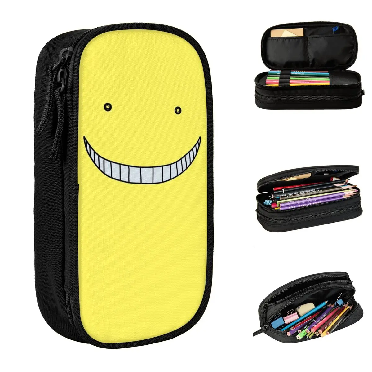 Estuches para lápices Karma Assassination Classroom, estuches para lápices, caja de bolígrafos para estudiantes, bolsa de almacenamiento grande, regalo escolar para estudiantes, papelería