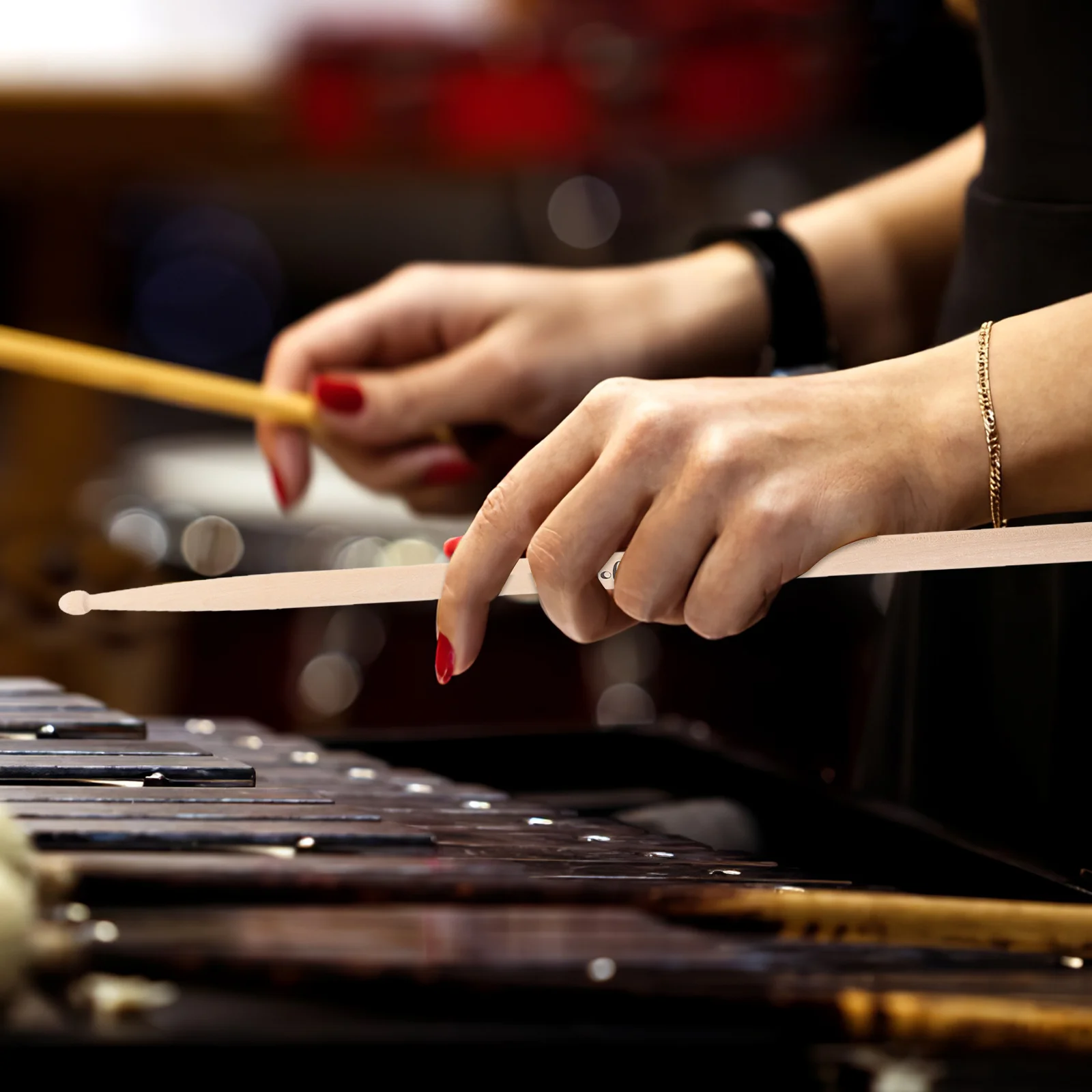 

6Pairs Lightweight Maple Wooden Drum Sticks 5a Easy Carry Perfect for Outdoor Use Students Professionals Drum Stick