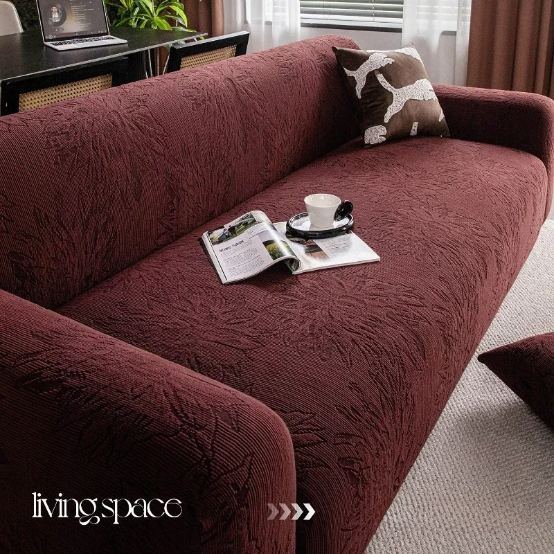 Solid Color Sofa Covers for Living Room Elastic Sofa Cover L Shaped Corner Couch Cover Slipcover Chair Protector 1/2/3/4 Seater