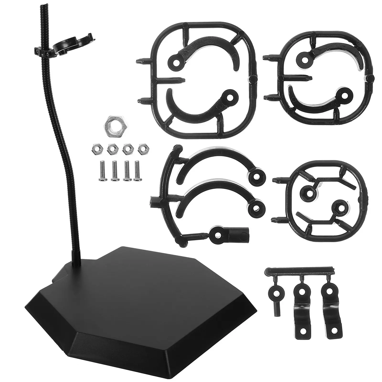 

Adjustable Support Stand Flexible Plastic Action Figure Holder Desktop Display Rack Stable Storage Display Shelf