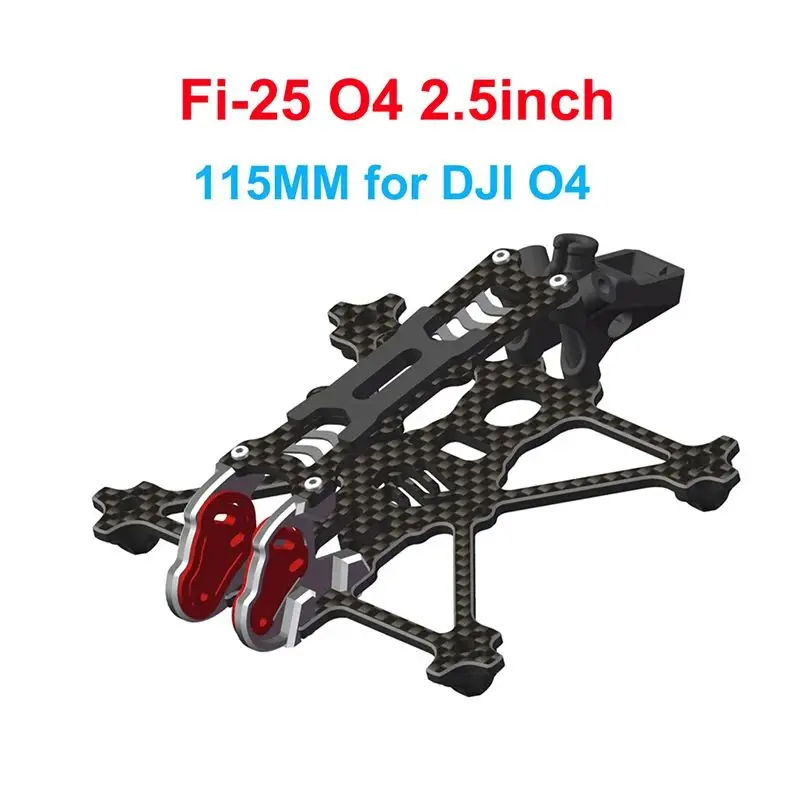 Zestaw ramki Fi-25 Toothpick do dronów FPV RC, kompatybilny z DJI O4, Nebula Vista, silniki 1204 1206, odbiornik ELRS, GPS, do śmigieł 65mm