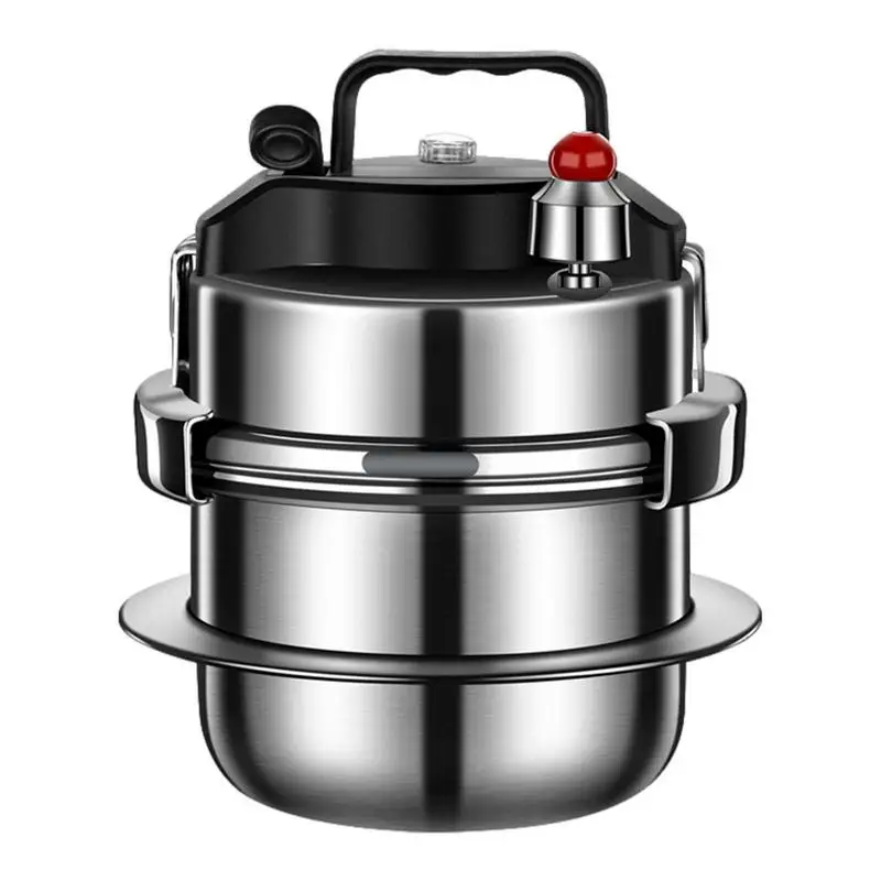 

Camping Pressure Cooker Outdoor Camping Portable Stainless Steel Pressure Cooker Stainless Steel Non-Stick High Altitude Pot For