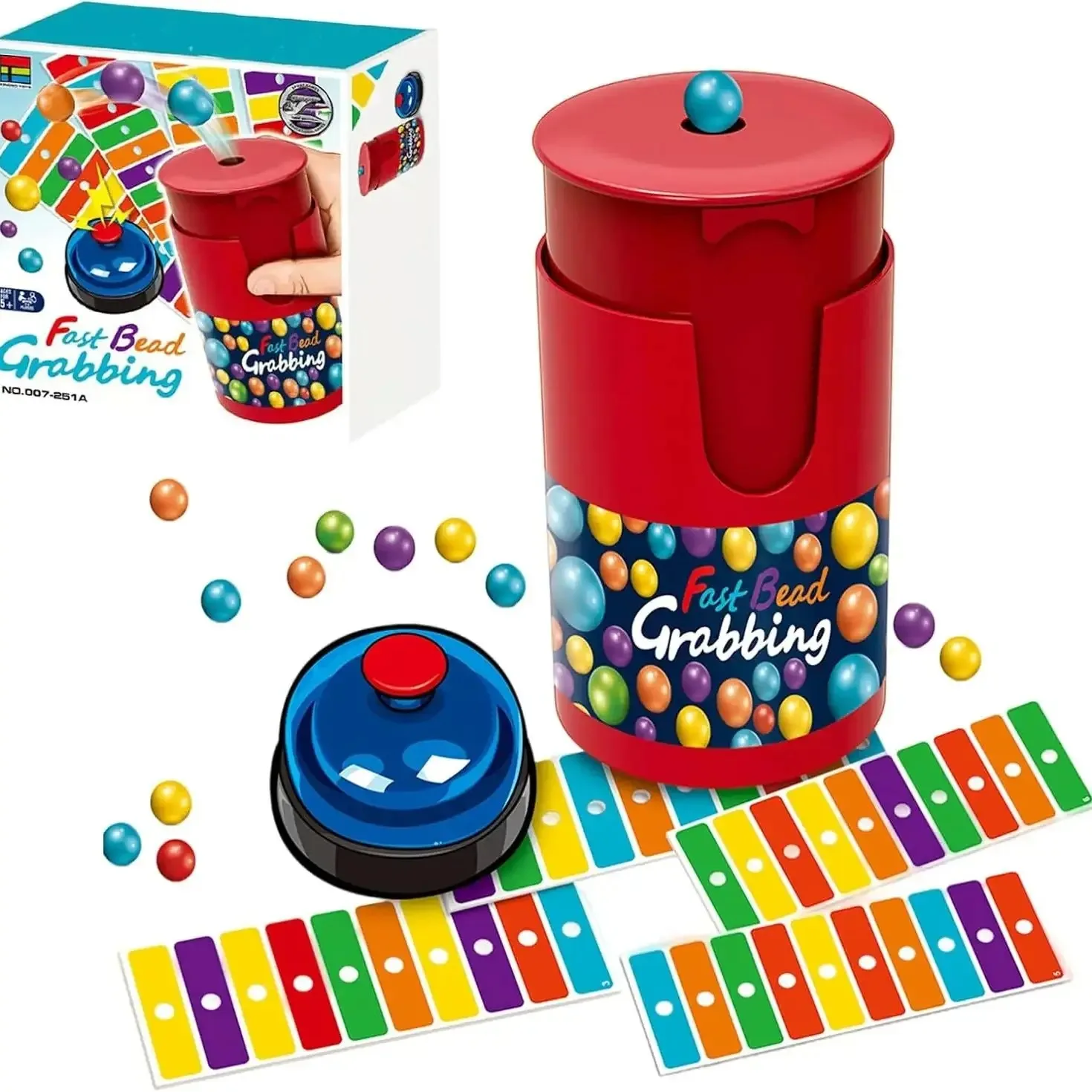 /Color Line Bingo Fast Bead Grabbing Game for Two Players with Exciting Bells Funny Strategy Games Perfect for Kids and Adults..