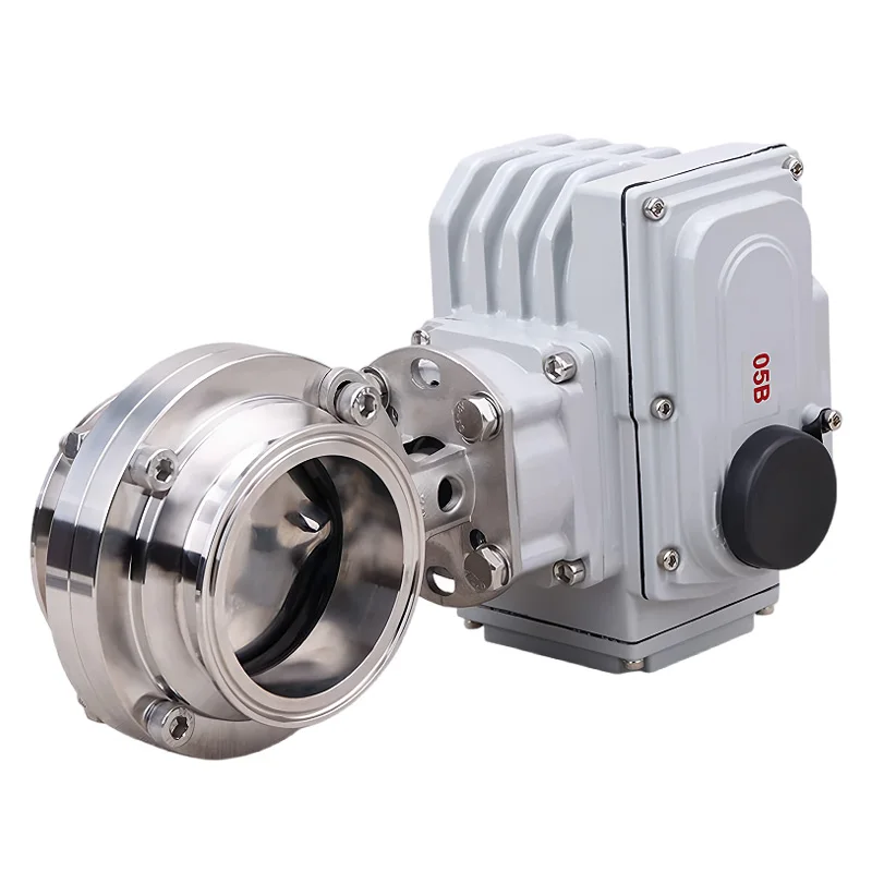 Quick-clamp Butterfly Valve D981X-16P Explosion-proof Stainless Steel Food-grade Clamp-type High-quality Electric Actuator