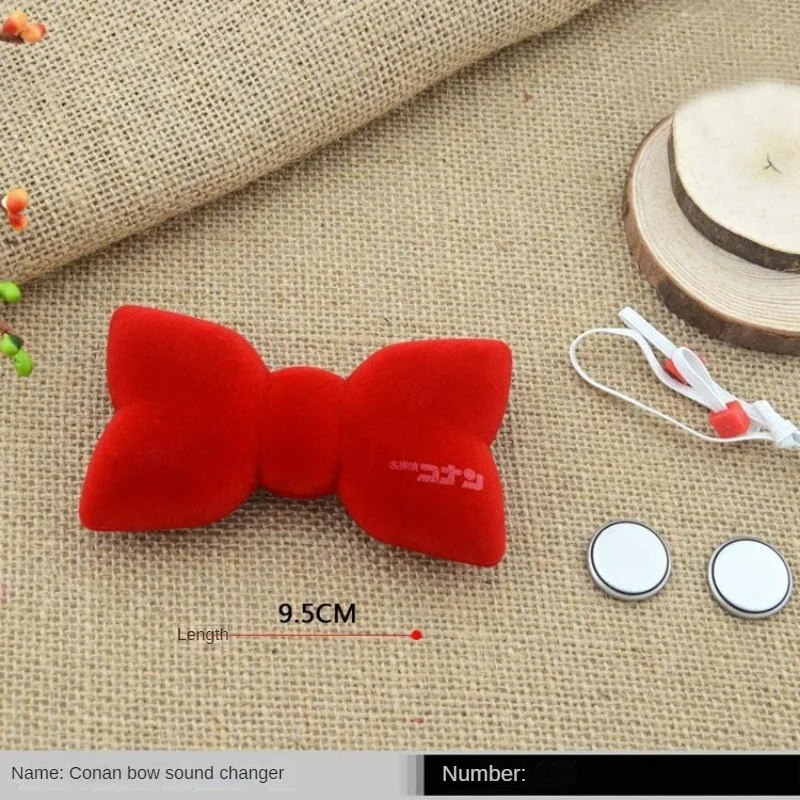 Detective Conan Voice Changer Portable Funny Red Bowknot Voice Changer Animation Peripheral Model Children Birthday Gifts Toys