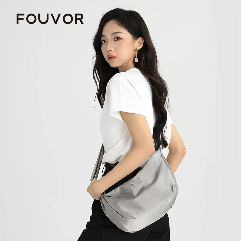 Fouvor Women's Crossbody Bag Nylon Oxford Cloth Dumpling Bags 2026 Trend Fashion Sports Casual Shoulder Bag New 3013-03 3013-15 image 4