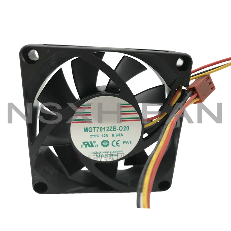 MGT7012ZB-O20 MGT7012ZB-020 12V 0.63A 70x70x20mm 2-Wire Server Cooling Fan