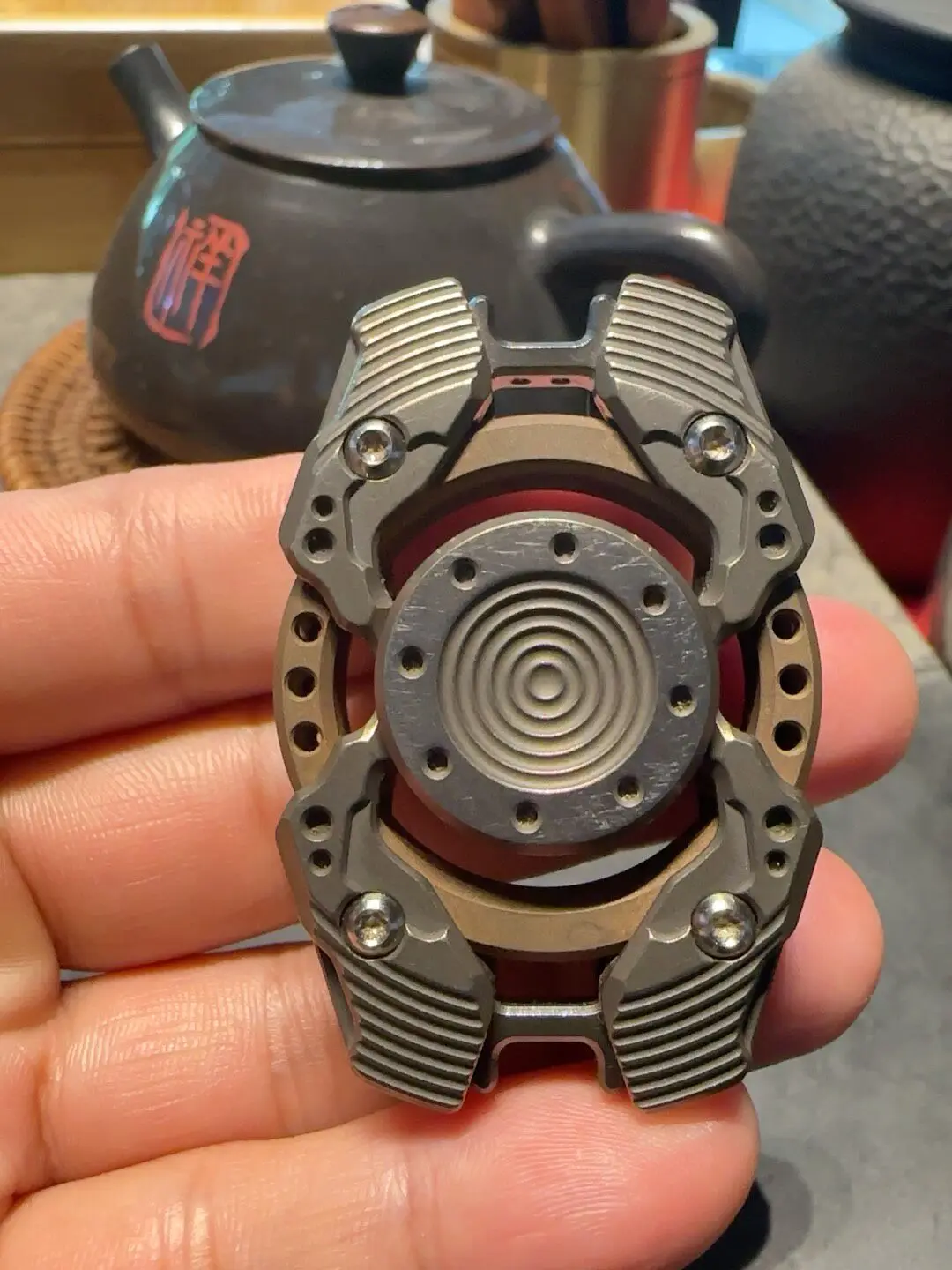 Used EDC Sharp Shark + Attractive Force Sprocket Fidget Spinner
