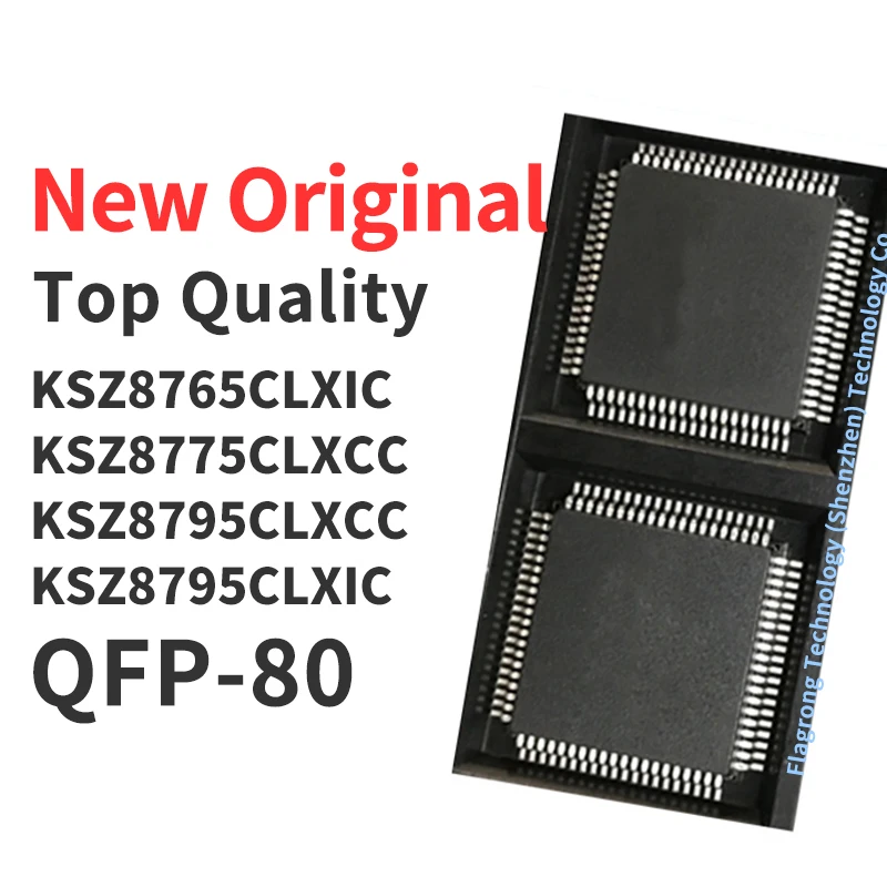 1 Piece KSZ8765CLXIC KSZ8775CLXCC KSZ8795CLXCC KSZ8795CLXIC LQFP-80 QFP New Original Chip IC