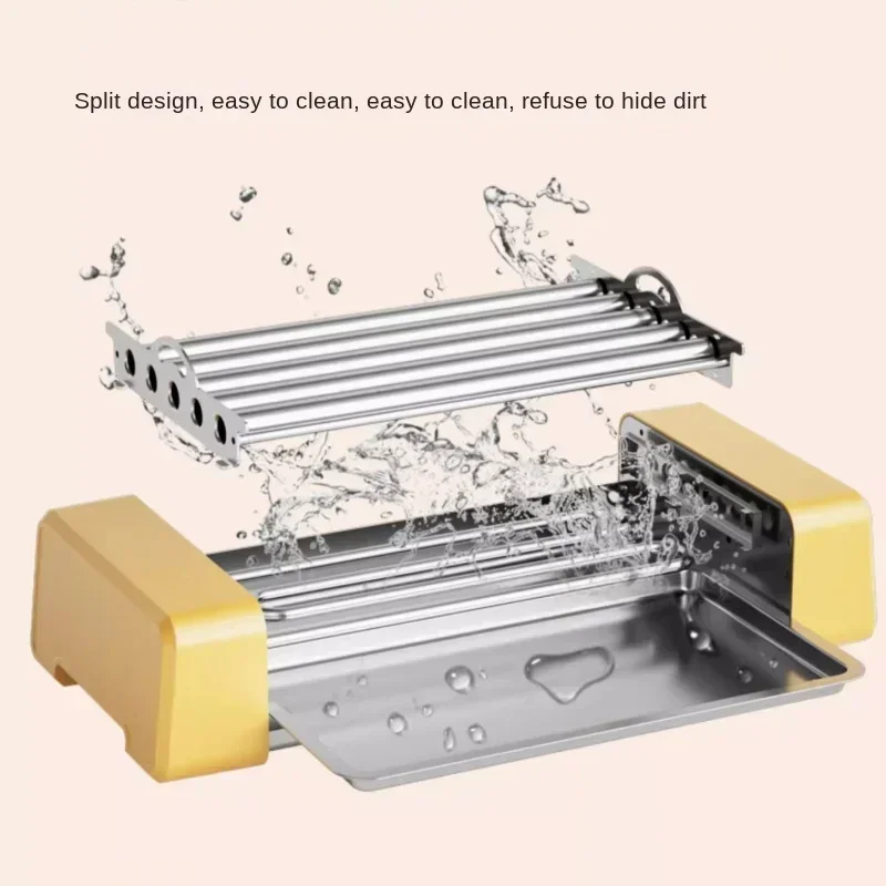 1PC Small Dormitory Automatic Hot Dog Machine Multi-functional Three-in-one Electric Barbecue Tray Rack Sau