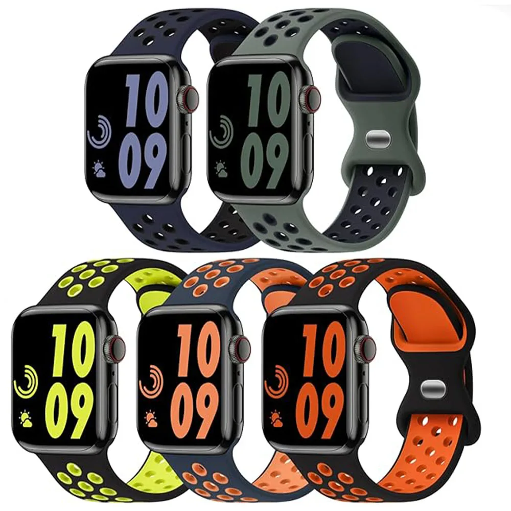 Apple Watchバンド用スポーツウォッチストラップ ウルトラ 49mm 44mm 45mm 38mm 40mm 41mm シリコン プライドブレスレット iWatchシリーズ10 8 7 6 4 5 9 SE対応