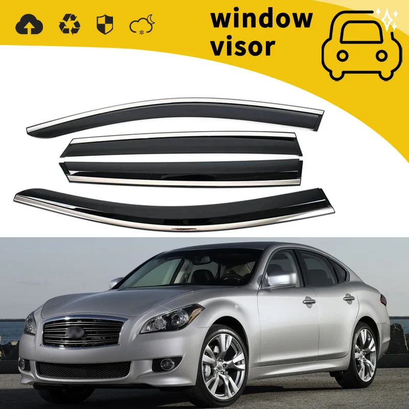 Suitable for 13-15 models of Infiniti M37 M25L door rain shield, window rain eyebrow and rain shield decoration