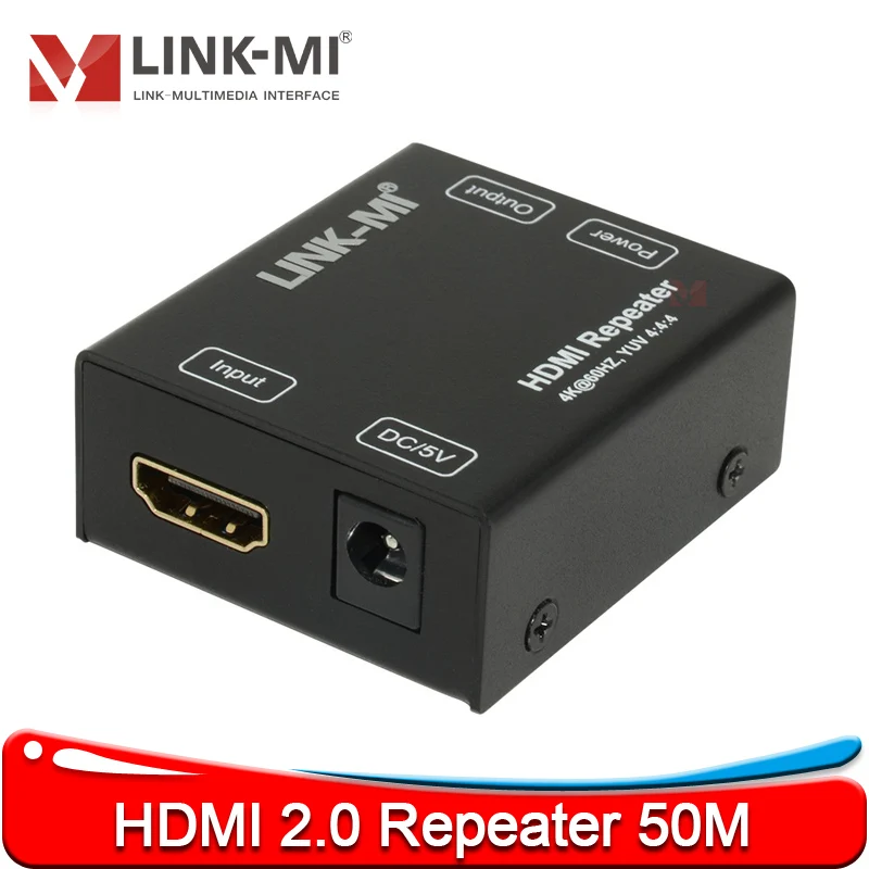 

Усилитель сигнала HDMI, 50 м, удлинитель HDMI 4K при 60 Гц, 50 м под 1080P при 60 Гц, 2,0 HDMI-повторитель