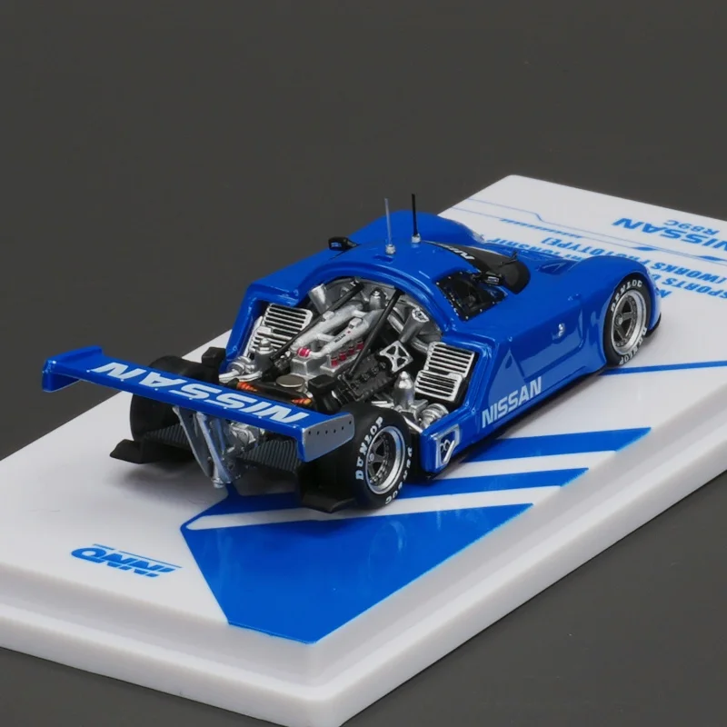 

INNO IN STOCK 1:64 NISSAN R89C Blue Opened Hood Diecast Diorama Car Model Collection Miniature Toys