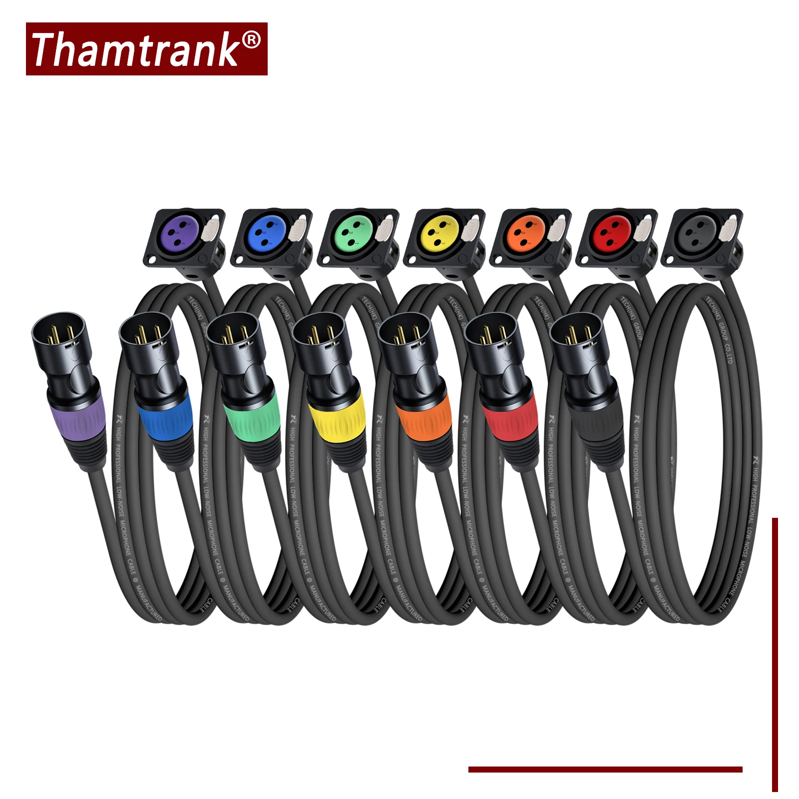 

XLR Feed/Pass Thru Converter,Gold Plated 3Pin XLR Male/Female to D Type XLR Female/Male Panel Mount Socket Audio Extension Cable