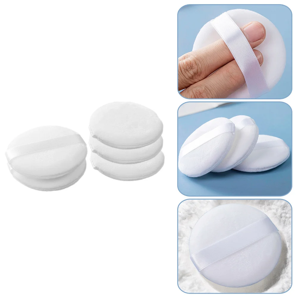 5pcs Supple Makeup Small Rounded Powder Puff Tools For Face Loose Powder Accessory Women Girls