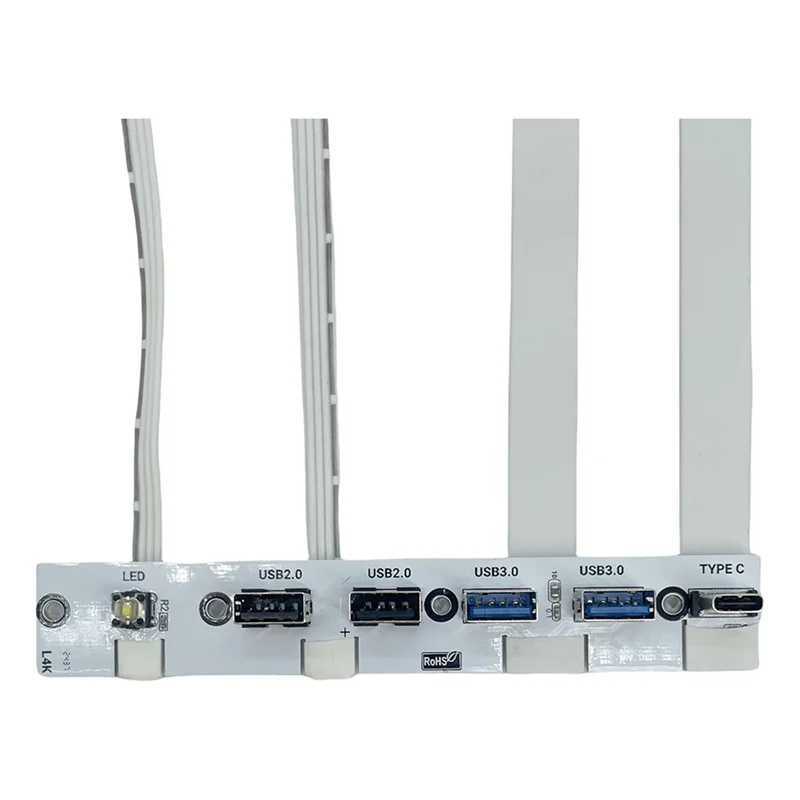 A003 USB 3.0 اللوحة الأمامية IO لوحة 2-Port USB3.0 + 2-Port USB2.0 + 1-Port TYPE-C 20G + LED Switch لهيكل الكمبيوتر المكتبي