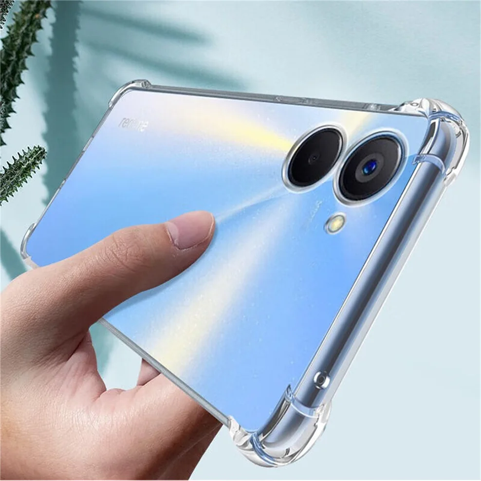 airbag case for realme-10 soft clear shockproof silicone phone cases realme 9 pro plus 5g oppo realmi 9i cover realme 10 case