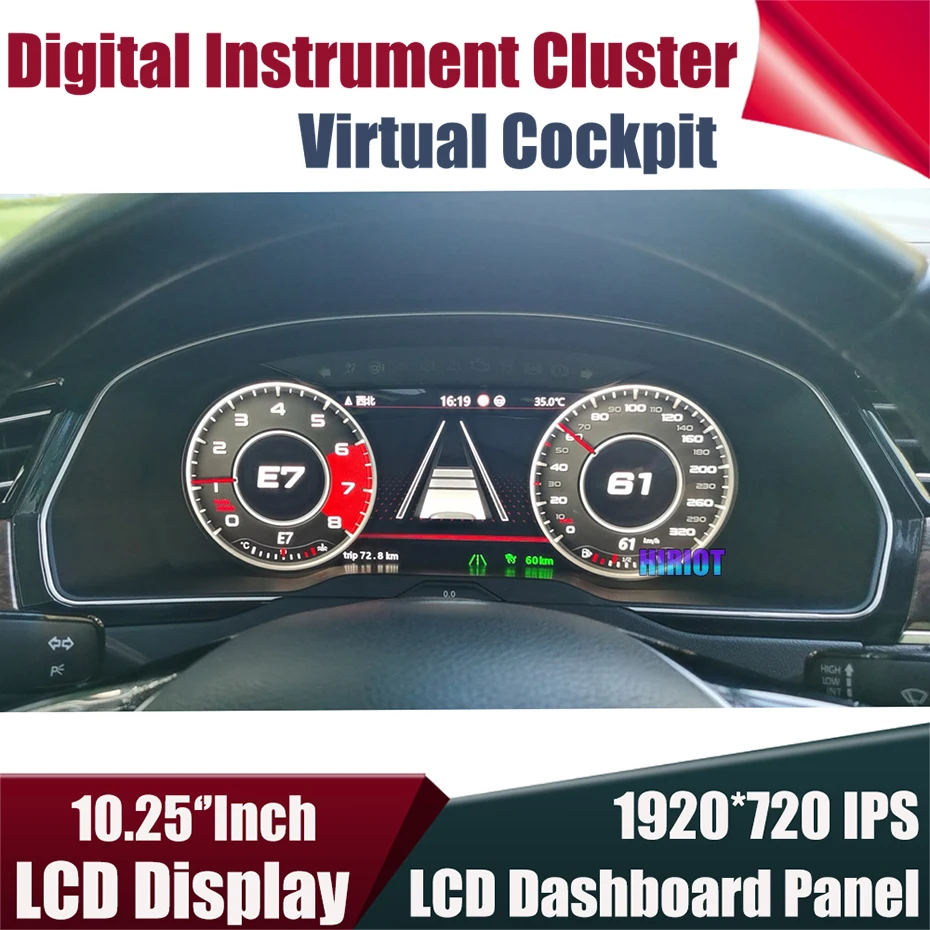 

Digital Virtual Cockpit For VW Golf 6 7 7.5 GTE MK6 MK7 Passat B6 B7 B8 CC Tiguan Scirocco Jetta Instrument Cluster Speedometer