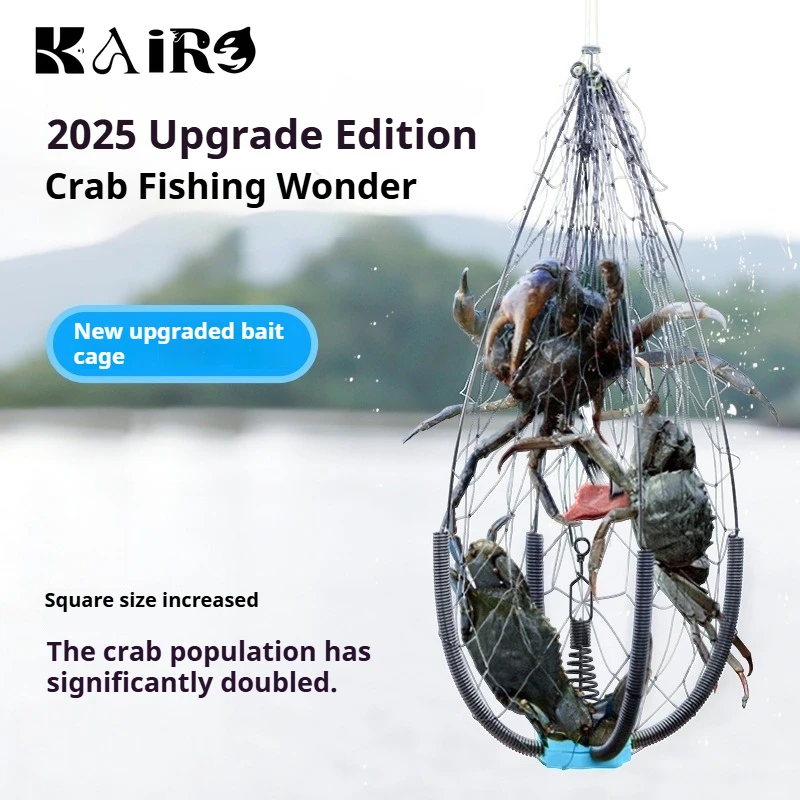 

Crab Trap Cage for Fishing Crabs, Portable Crab Pot for Sea Crabs, Hairy Crabs, River Shrimp & Crayfish