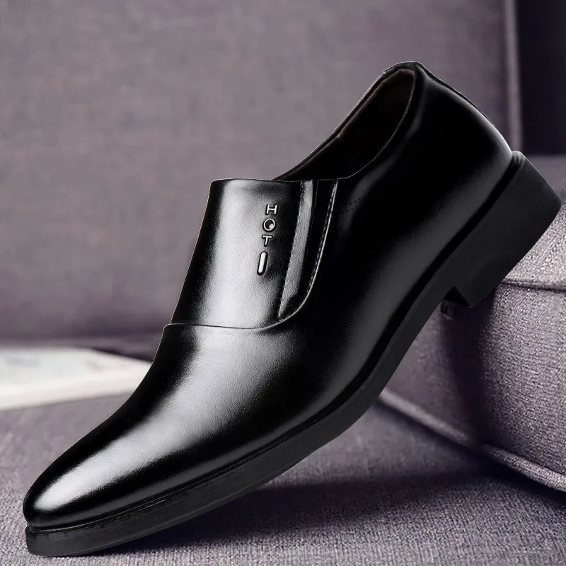 Classic Business Men Dress Shoes Fashion Elegant Formal Wedding Shoes Men Slip on Office Oxford Shoes for Men