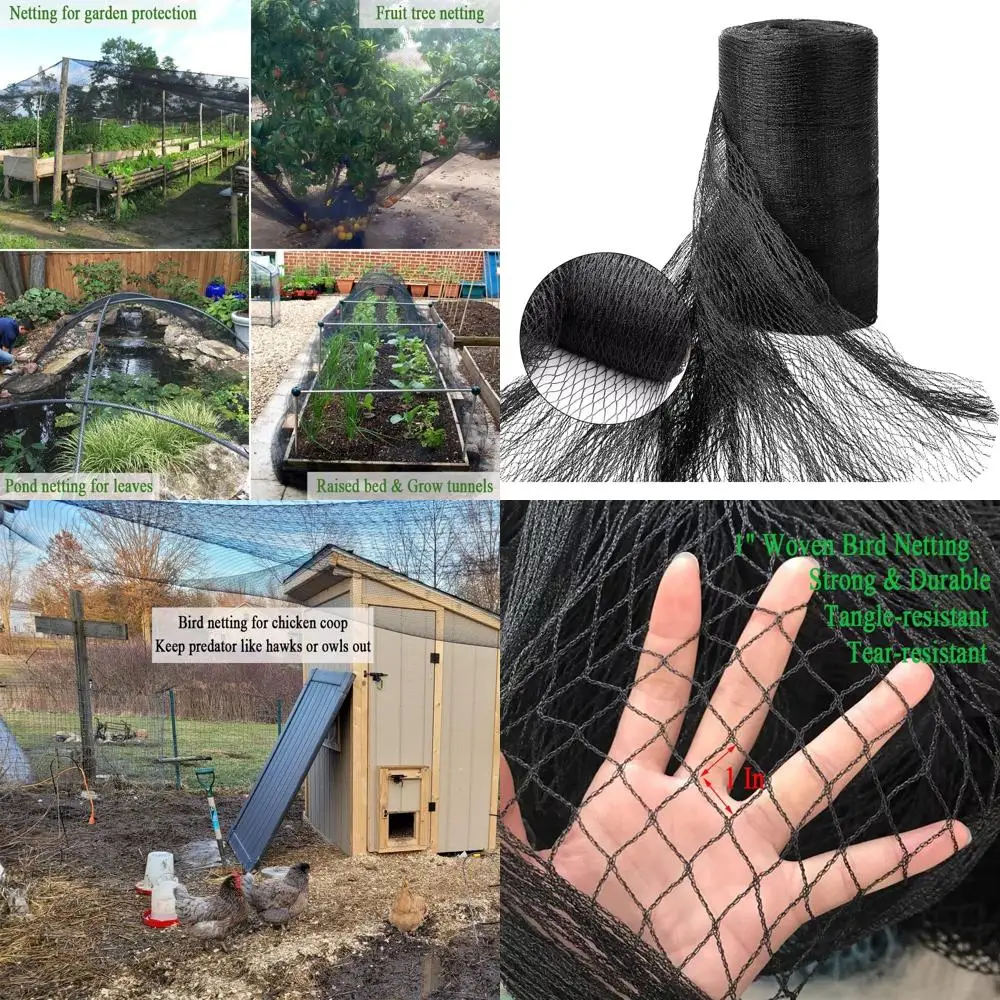 

Сетка для птичника, фруктовых деревьев и защиты сада, сверхпрочная, 50x50 футов, 1 шт.