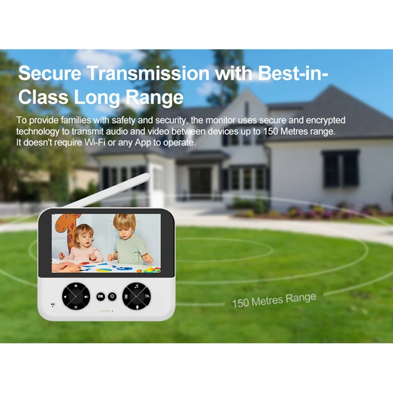 جهاز مراقبة الأطفال من ABFN-Video، جهاز رعاية الطفل، شاشة IPS مقاس 4.3 بوصة، جهاز مراقبة كاميرا الطفل، تنبيه تغذية تهويدة، 720 بكسل