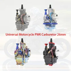 PWK 26mm Universal Motorcycle Carburetor Carb For Yamaha Honda Kawasaki 90cc-125cc 2T 4T Racing Carb uretor Power Jet Moto Parts