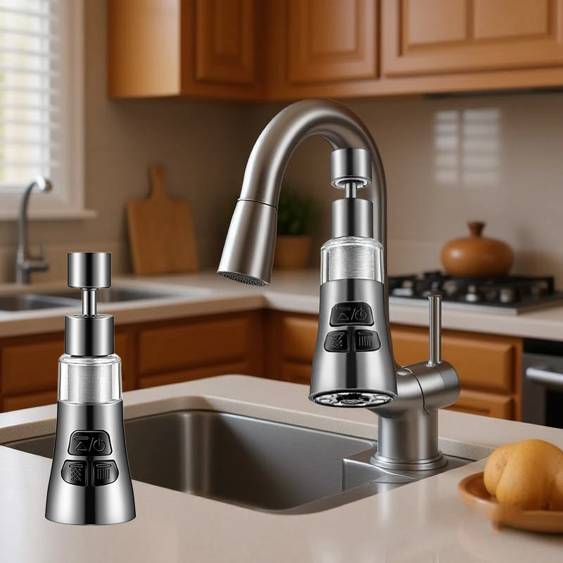 

Kitchen Sink Water Filter Faucet Extender With Filter Function Universal 720° Rotate Aerator Splash Filter Washbasin Faucet