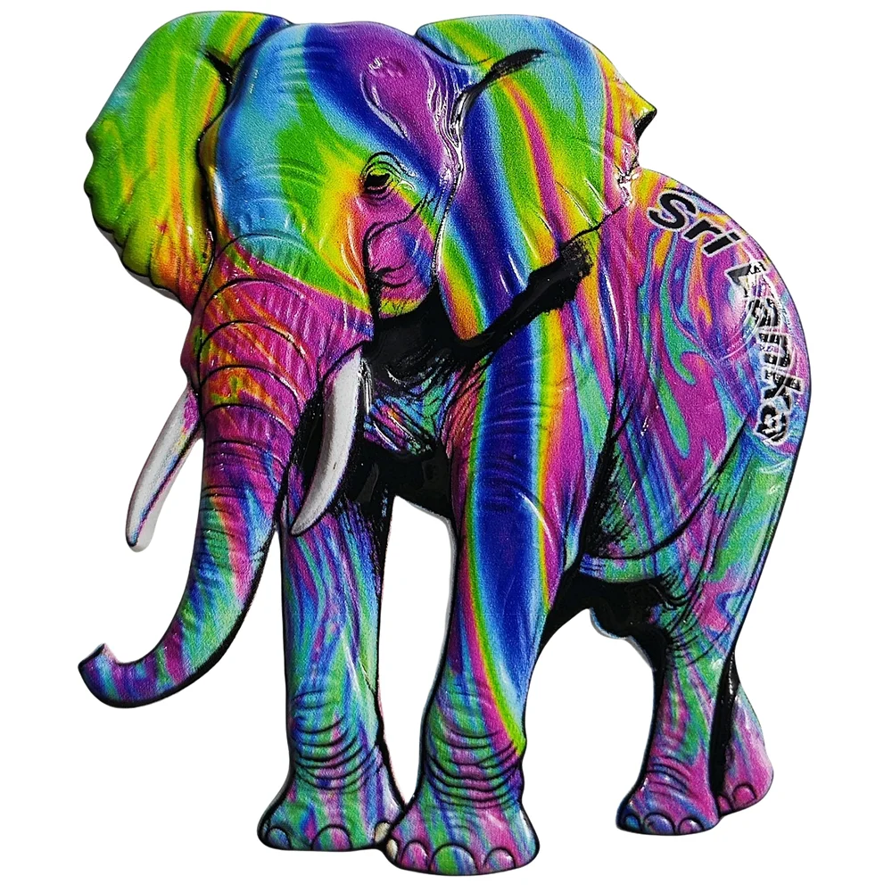سريلانكا ثلاثية الأبعاد الفيل مغناطيس الثلاجة هدية تذكارية ، الراتنج اليدوية سريلانكا مغناطيس الثلاجة مجموعة ديكور المنزل