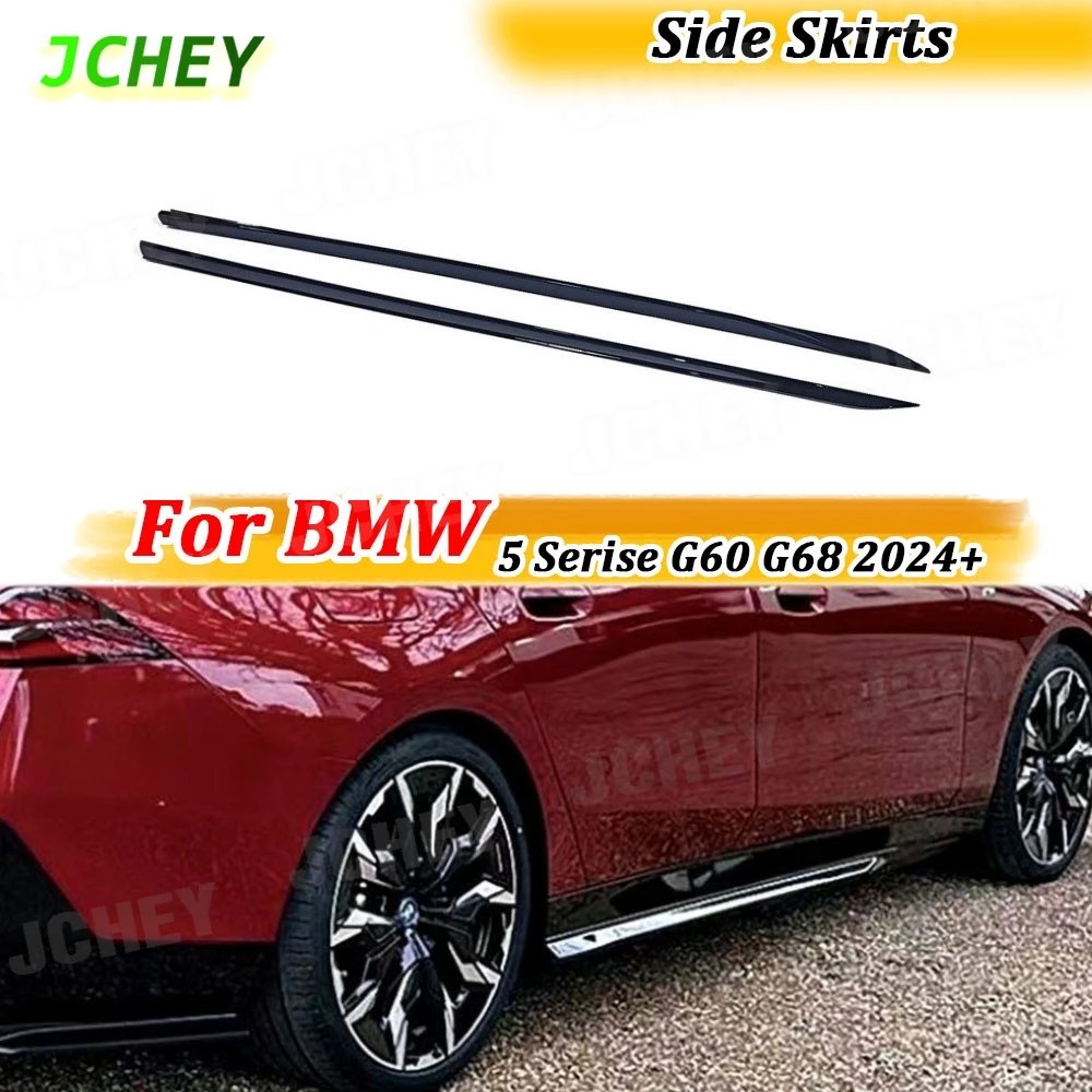 

JCHEY Carbon Fiber FRP Car Side Skirts Lip Chin Apron Body Kits for BMW 5 Serise G60 G68 2024+ Side Bumper Extension