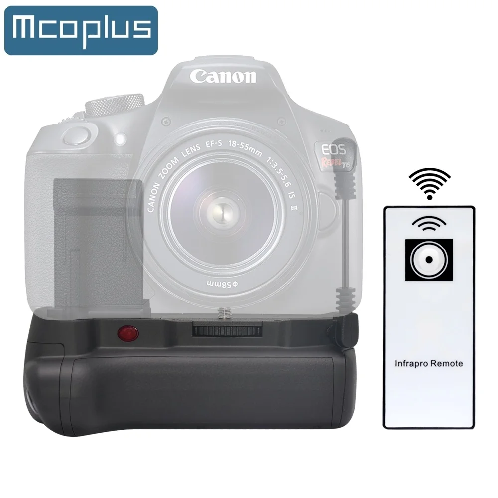 Mcoplus BG-1100D Vertical Battery Grip Holder as BG-E10 for Canon EOS 1100D 1200D 1300D 1500D 2000D /Rebel  T3 T5 T6 T7 Camera