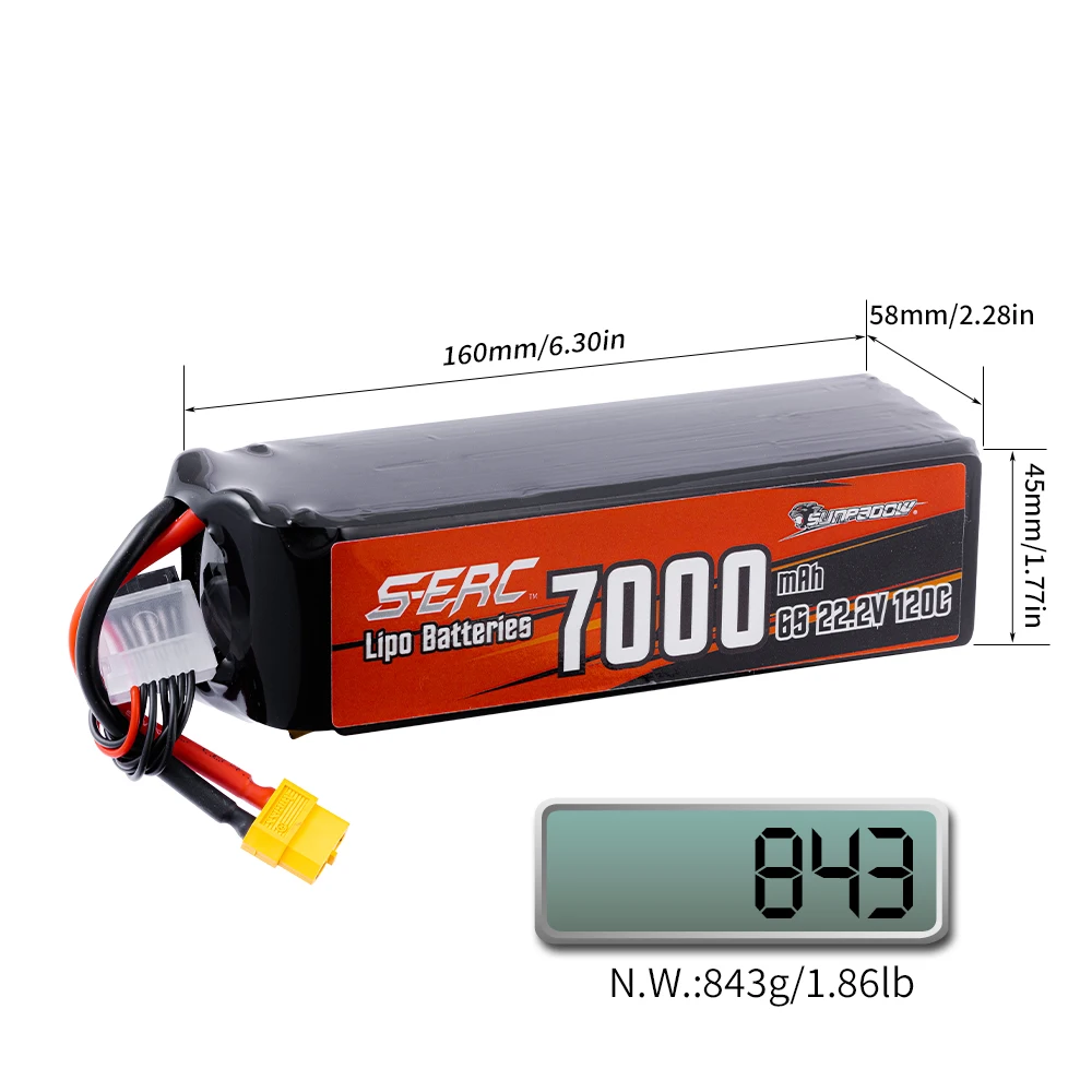 Batería Lipo 3S 11.1V 6500mAh 120C Con Conector Deans T - Alta Potencia Para Coche RC 1:5 A 1:10, Quadcopter, Helicóptero, Barco Y Avión Alta Descarga 120c