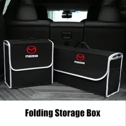 Car Trunk Storage Box Foldable Felt Car Organize Tidying Box With Lid For Mazda 3 Alexa CX30 CX-5 CX5 CX3 CX-3 CX8 CX-8 CX9 CX-9