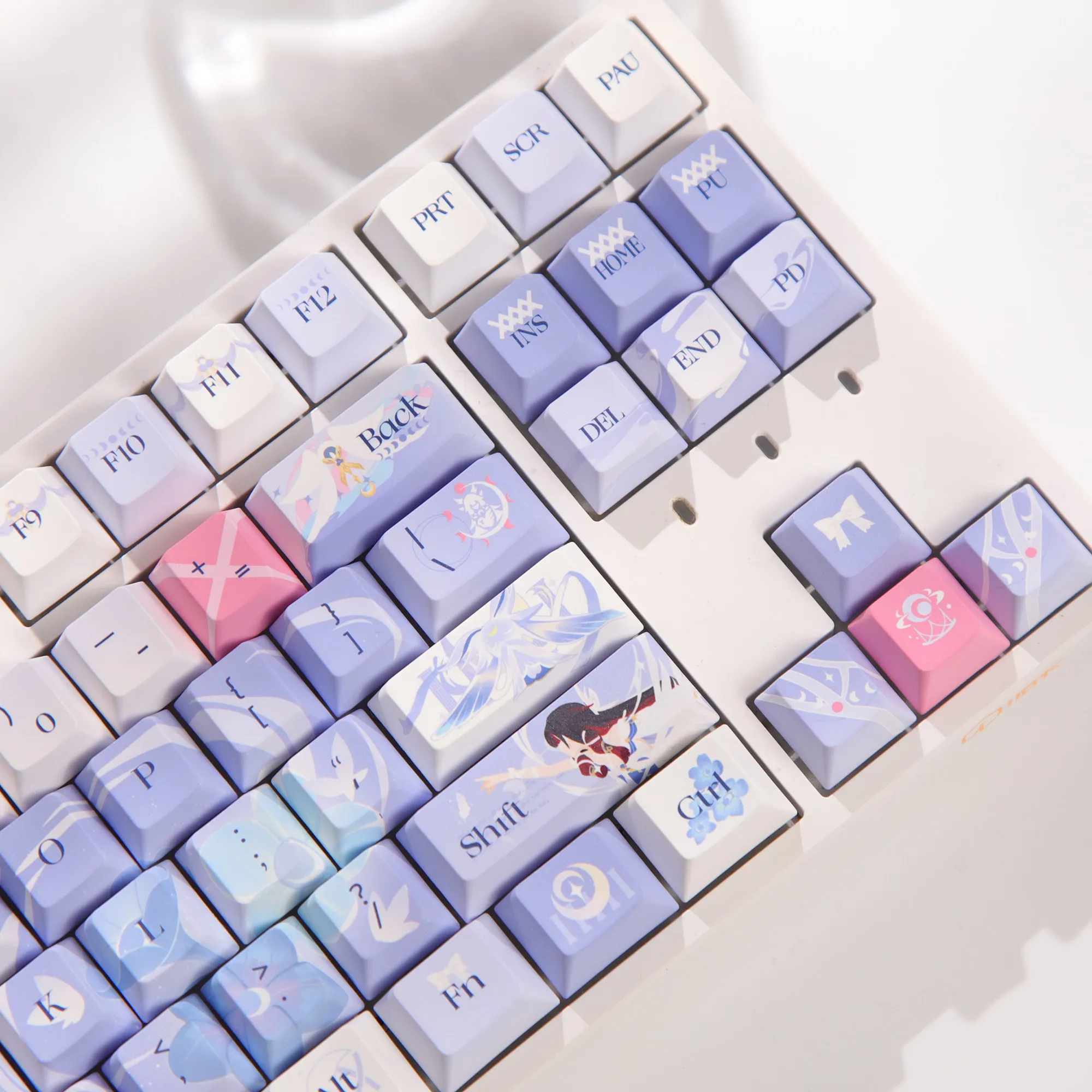 MAIMOOO Columbina Hyposelenia Keycap PBT Custom Cherry/MOA Profile Genshin Impact Anime Game Keycaps for Mechanical Keyboard