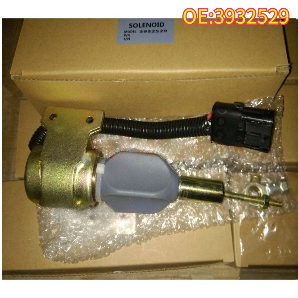 

High quality New For 3932529 12/24V Fuel Shut Off Solenoid SA-4756-12 Cummins Engine 4BT 5.9L, 6BT 5.9L Hyundai R130 R17