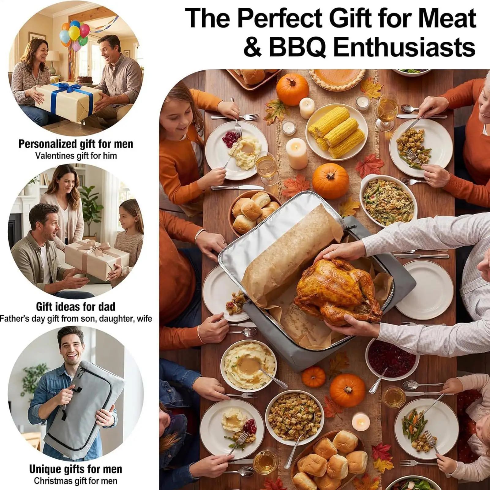 Bolsa para reposar carne a prueba de fugas, organizador para asar carne, bolsa para carne de res, carne de cerdo, para restaurante, fiesta, cocina, camping